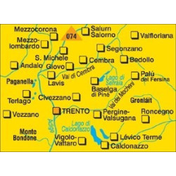 Achat Carte randonnées Altopiani di Pine, Val di Cembra - Kompass 075