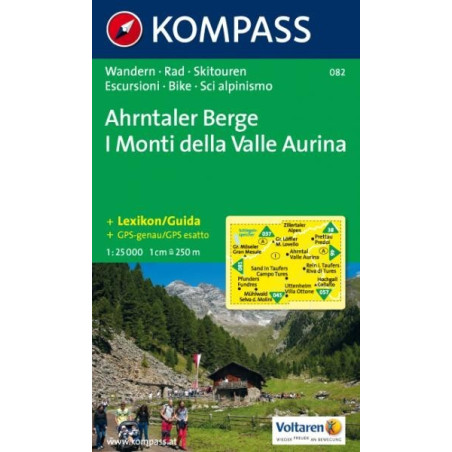 Achat Carte randonnées Ahrntaler Berge, Monti di Valle Aurina - Kompass 082