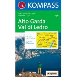 Achat Carte randonnées Alto Garda-Val di Ledro - Kompass 096
