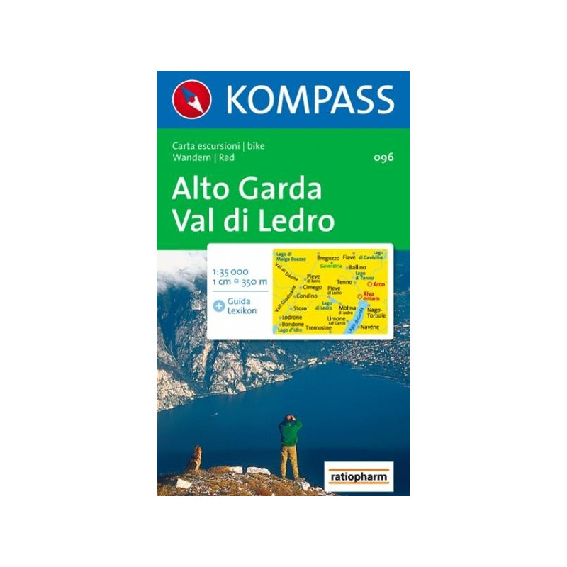 Achat Carte randonnées Alto Garda-Val di Ledro - Kompass 096