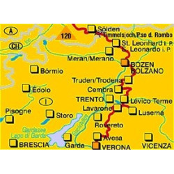Achat Carte randonnées Europ. Fernwanderweg E5 Süd - Kompass 121