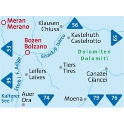 Achat Carte randonnées Bozen, Bolzano - Kompass 054