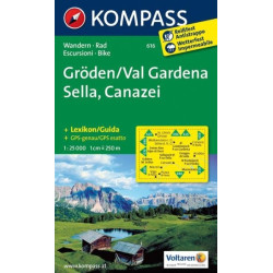 Achat Carte randonnées Gröden-Val Gardena-Sella-Canazei - Kompass 616