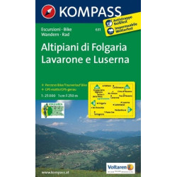 Achat Carte randonnées Altipiani di Folgaria, Lavarone e Luserna - Kompass 631
