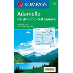 Achat Carte randonnées Adamello-Val di Fumo-Val Genova - Kompass 638