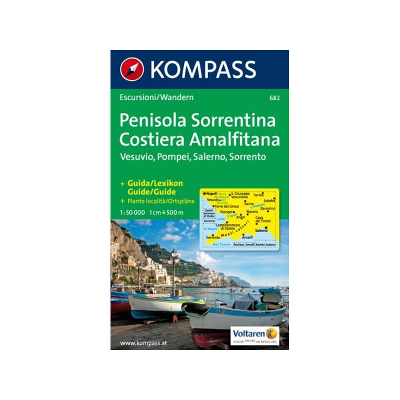 Achat Carte randonnées Penisola Sorrentina, Costiera Amalfitana - Kompass 682