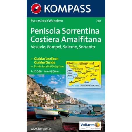 Achat Carte randonnées Penisola Sorrentina, Costiera Amalfitana - Kompass 682