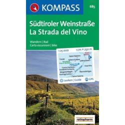 Achat Carte randonnées Südtiroler Weinstraße/La Strada del Vino - Kompass 685