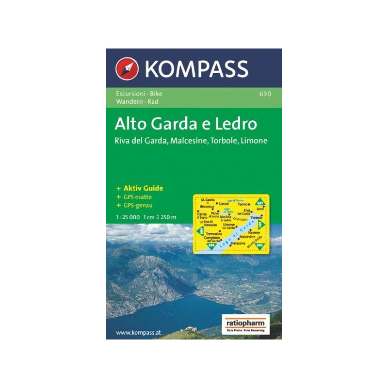 Achat Carte randonnées Alto Garda e Ledro - Kompass 690