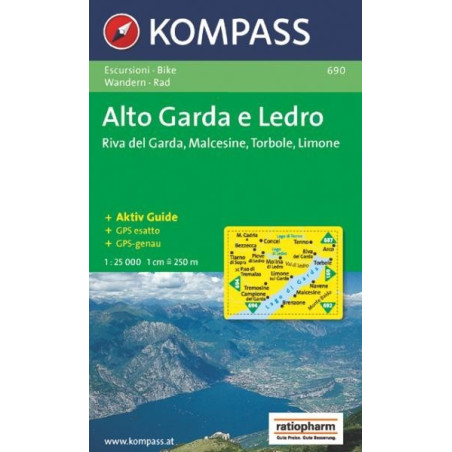 Achat Carte randonnées Alto Garda e Ledro - Kompass 690