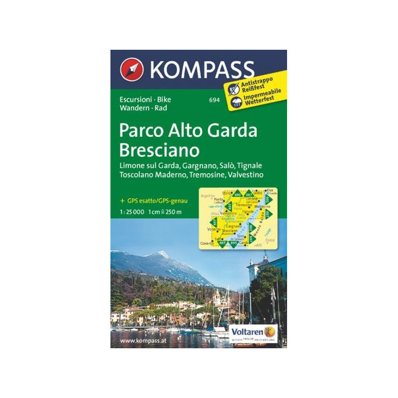 Achat Carte randonnées Parco Alto Garda Bresciano - Kompass 694