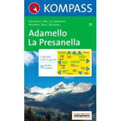 Achat Carte randonnées Adamello-La Presanella - Kompass 71