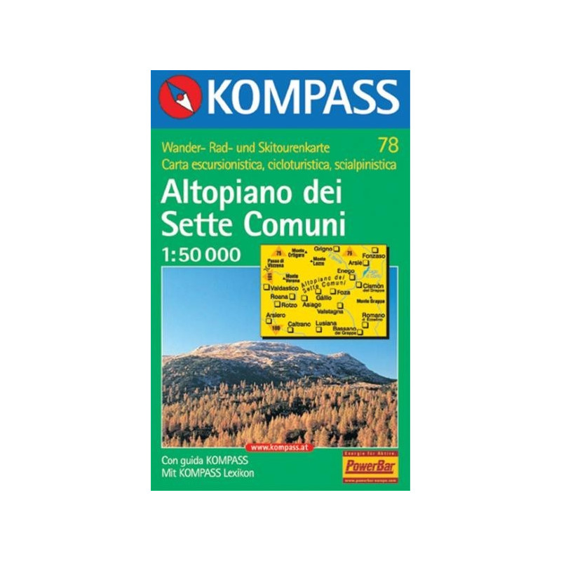 Achat Carte randonnées Altopiano dei Sette Comuni - Kompass 78