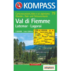 Achat Carte randonnées Val di Fiemme-Latemar-Lagorai - Kompass 79