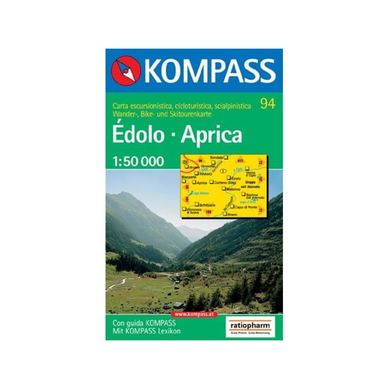 Achat Carte randonnées Édolo-Aprica - Kompass 94