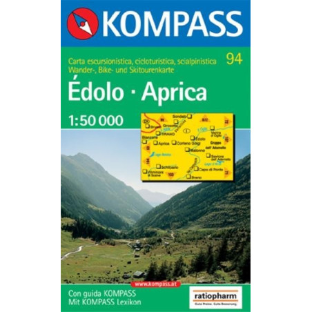 Achat Carte randonnées Édolo-Aprica - Kompass 94