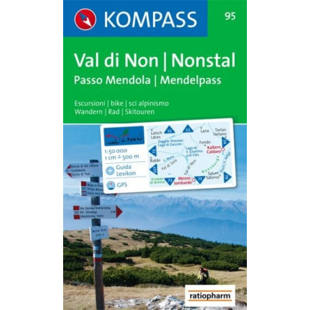 Achat Carte randonnées Valle di Non, Nonstal - Kompass 95