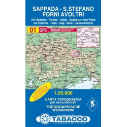Achat Carte randonnées - Sappada - Santo Stefano, Forni Avoltri - Tabacco 01