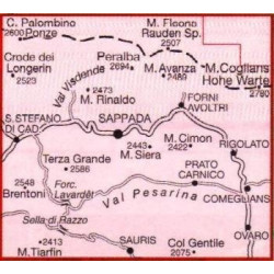 Achat Carte randonnées - Sappada - Santo Stefano, Forni Avoltri - Tabacco 01