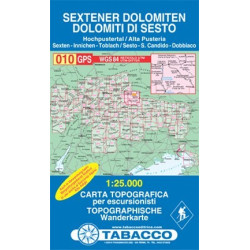 Achat Carte randonnées - Dolomiti di Sesto, Sextener Dolomiten - Tabacco 010