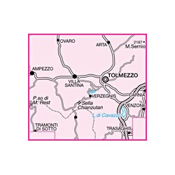 Achat Carte randonnées - Prealpi Carniche, Val Tagliamento - Tabacco 013
