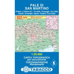 Achat Carte randonnées - Pale di San Martino - Tabacco 022