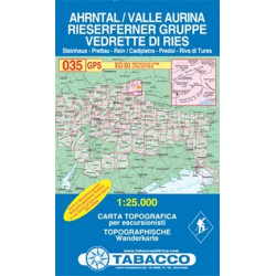 Achat Carte randonnées - Valle Aurina, Ahrntal, Vedrette di Ries, Reiserferner Gruppe - Tabacco 035