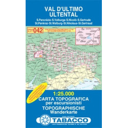 Achat Carte randonnées - Val d'Ultimo, Ultantal - Tabacco 042