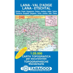 Achat Carte randonnées - Lana Val d'Adige, Etschal - Tabacco 046