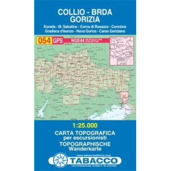 Achat Carte randonnées - Collio, Brda, Gorizia - Tabacco 054