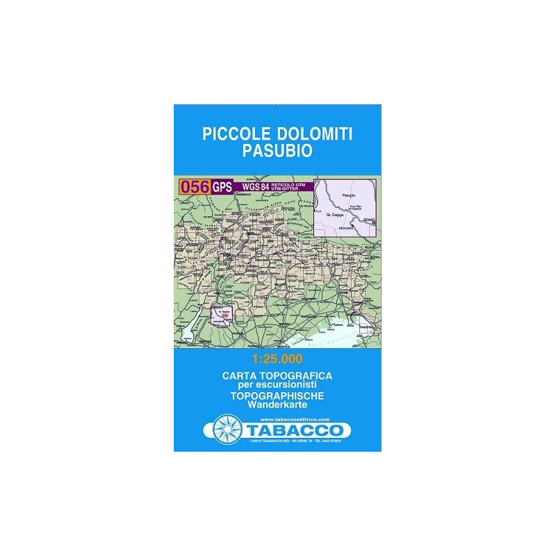Achat Carte randonnées - Piccole Dolomiti, Pasubio - Tabacco 056