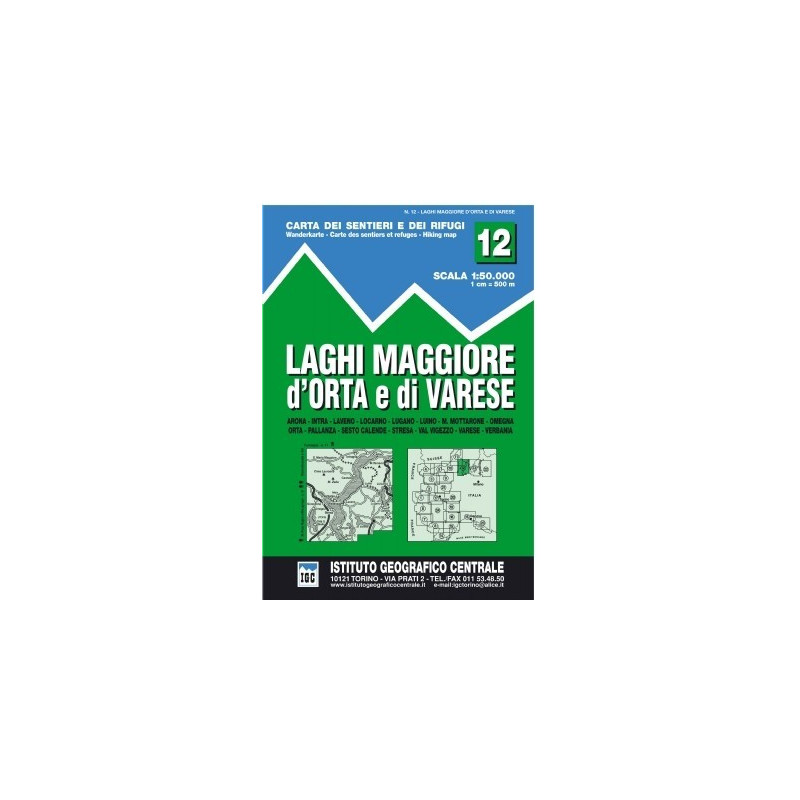 Achat Carte randonnées - Laghi Maggiore - IGC 12