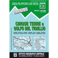 Achat Carte randonnées - Cinque Terre, Golfo del Tigullio - IGC 23