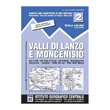 Achat Carte randonnées - Valli di Lanzo e Moncensio - IGC 2