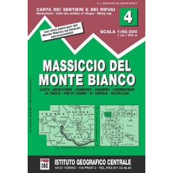 Achat Carte randonnées - Massiccio del Monte Bianco - IGC 4