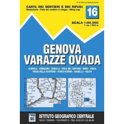 Achat Carte randonnées - Genova, Varazze, Ovada - IGC 16