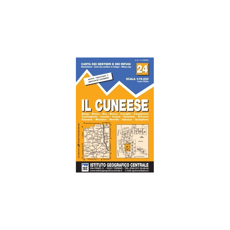 Achat Carte randonnées - Il Cuneese - IGC 24