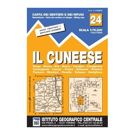 Achat Carte randonnées - Il Cuneese - IGC 24