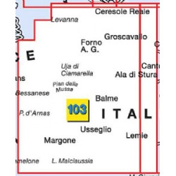 Achat Carte randonnées - Rocciamelone, Uja di Ciamarella, le Levanne - IGC 103