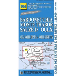 Achat Carte randonnées - Bardonecchia, monte Thabor, Sauze d'Oulx - IGC 104