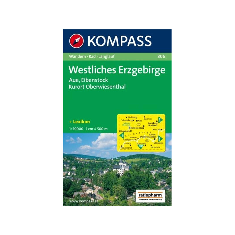 Achat Carte randonnées Erzgebirge, Westliches - Kompass 806