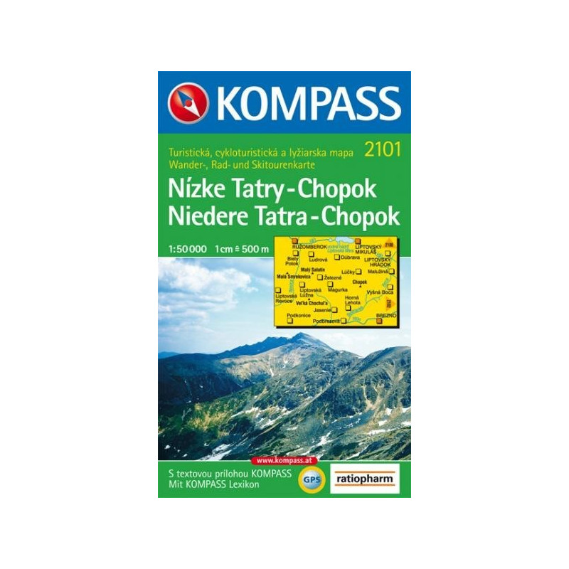 Achat Carte randonnées Niedere Tatra Ost / Nizke Tatry - Kompass 2102