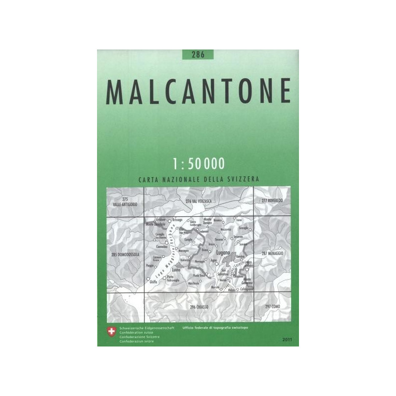 Achat Carte randonnées swisstopo - Malcantone - 286