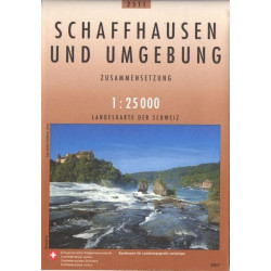 Achat Carte randonnées swisstopo - Schaffhausen und Umgebund - 2511