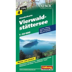 Achat Carte randonnées - Lac des 4 cantons,Vierwaldstättersee - Hallwag 4