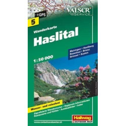 Achat Carte randonnées - Haslital - Hallwag 5