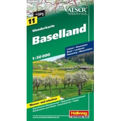 Achat Carte randonnées Baselland - Hallwag 11