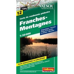 Achat Carte randonnées Franches montagnes, Freiberge - Hallwag 12