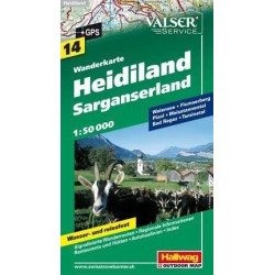 Achat Carte randonnées Heidiland, Sarganerland - 14