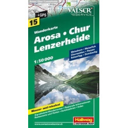 Achat Carte randonnées Arosa - Chur - Lenzerheide - Hallwag 15